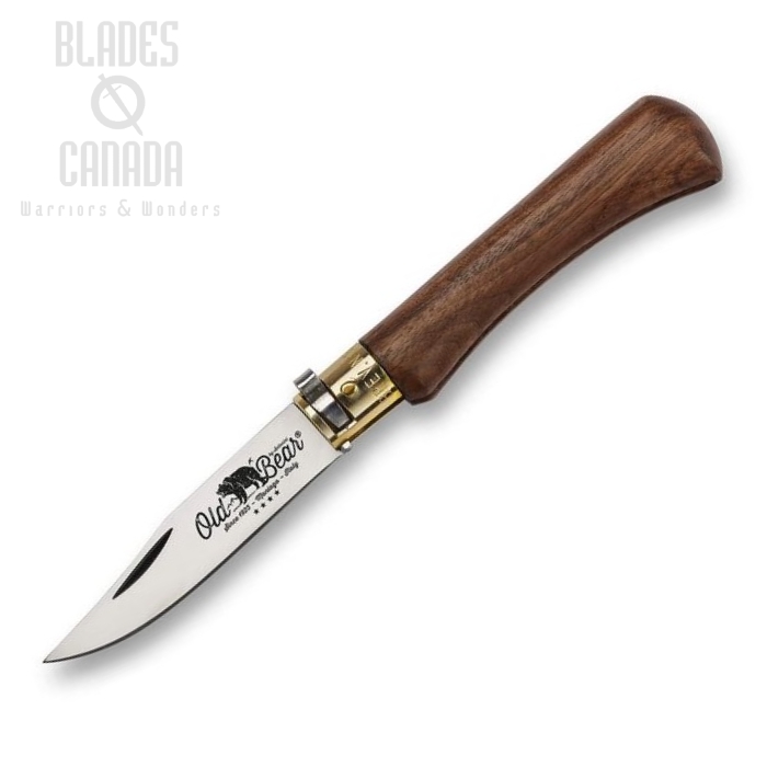 (image for) Antonini Old Bear Medium Folding Knife, Stainless, Walnut Wood, ANT930119